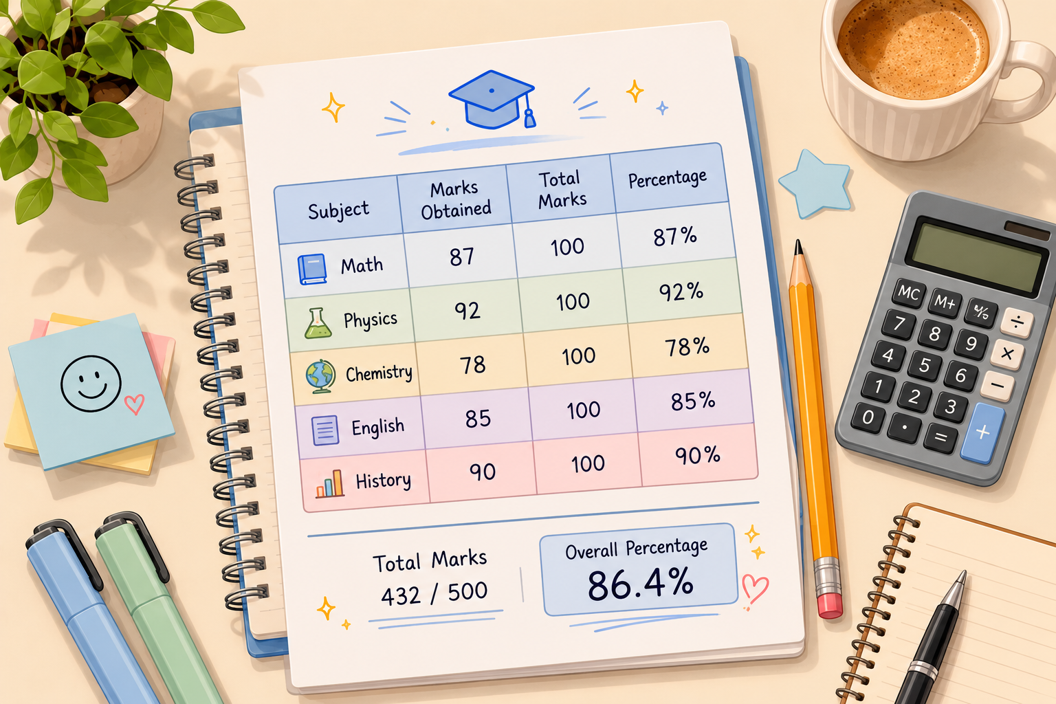 How to Calculate Percentage From Marks